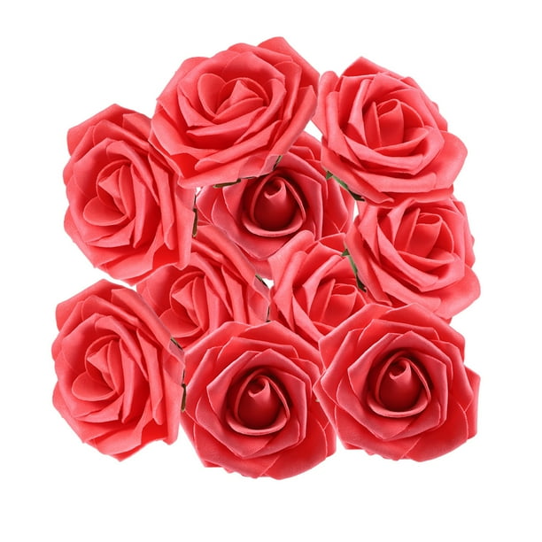 uxcell Wedding Party Artificial Simulation Rose Flower Buds Design Ative Red uxcell Wedding Party Artificial Simulation Rose Flower Buds Design Ative Red